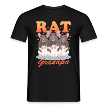 Rats grand-père rat propriétaire mignon Rat cadeau - T-shirt homme - noir - Devant - AI Model Male 178 light (178cm)