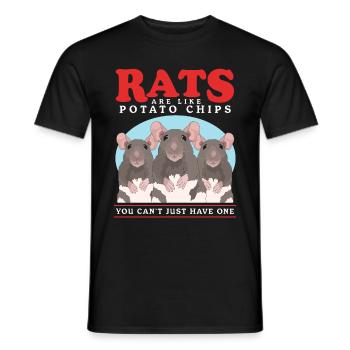 Rats Are Like Rat Owner Rat Gift - Men's T-Shirt - black - Front - AI Model Male 178 light (178cm)
