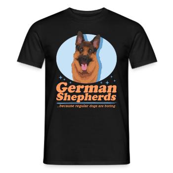Bergers allemands berger allemand chiens cadeau - T-shirt homme - noir - Devant - AI Model Male 178 light (178cm)