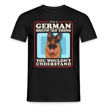 German Shepherds German Shepherd Gift - Men's T-Shirt - black - Front - AI Model Male 178 light (178cm)