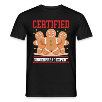 Lebkuchen Lebkuchenmänner Lebkuchenmann Geschenk - Männer T-Shirt - Schwarz - Vorne - AI Model Male 178 light (178cm)