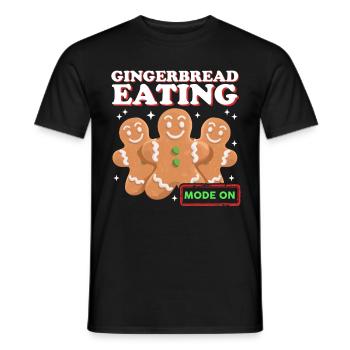 Gingerbread Men Gingerbread Gingerbread Man Gift - Men's T-Shirt - black - Front - AI Model Male 178 light (178cm)