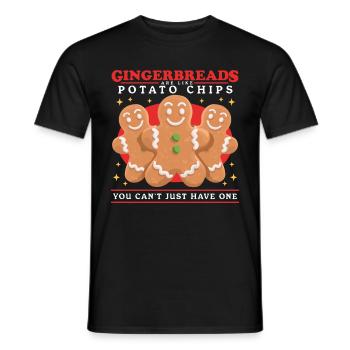 Gingerbread Men Gingerbread Man Gingerbread Gift - Men's T-Shirt - black - Front - AI Model Male 178 light (178cm)