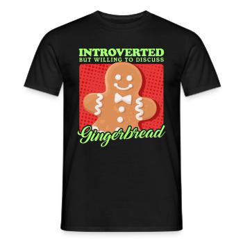Lebkuchenmann Lebkuchen Geschenk - Männer T-Shirt - Schwarz - Vorne - AI Model Male 178 light (178cm)