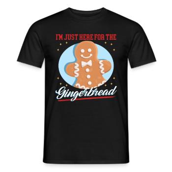 Gingerbread Man Gingerbread Gingerbread Men Gift - Men's T-Shirt - black - Front - AI Model Male 178 light (178cm)