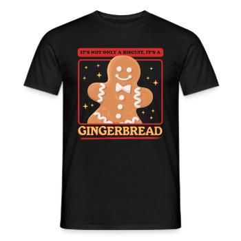 Lebkuchen Lebkuchenmann Geschenk - Männer T-Shirt - Schwarz - Vorne - AI Model Male 178 light (178cm)
