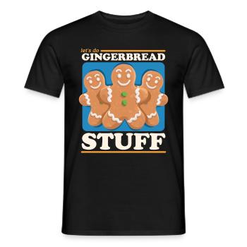 Gingerbread Gingerbread Men Gift - Men's T-Shirt - black - Front - AI Model Male 178 light (178cm)