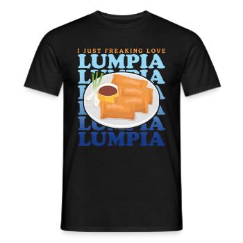 Lumpia Loempia Spring Roll Gift - Men's T-Shirt - black - Front - AI Model Male 178 light (178cm)