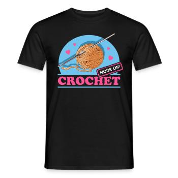 Crochet crochet cadeau - T-shirt homme - noir - Devant - AI Model Male 178 light (178cm)
