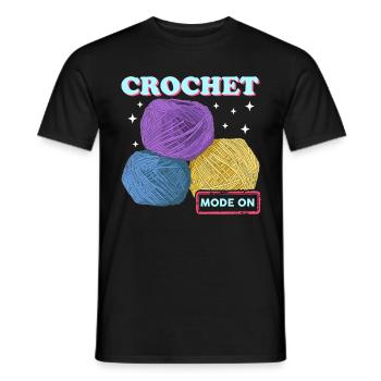 Crochet Crochet Cadeau - T-shirt homme - noir - Devant - AI Model Male 178 light (178cm)