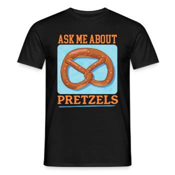 Brezel Brezeln Brezelliebhaber Geschenk - Männer T-Shirt - Schwarz - Vorne - AI Model Male 178 light (178cm)