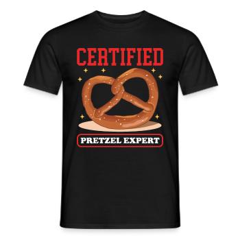 Brezel Brezelliebhaber Brezeln Geschenk - Männer T-Shirt - Schwarz - Vorne - AI Model Male 178 light (178cm)