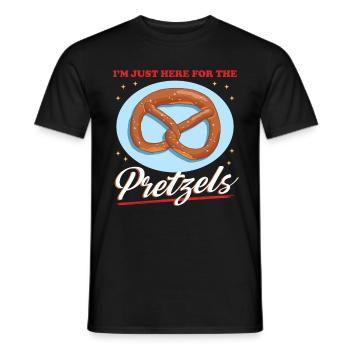 Brezel Liebhaber Brezeln Geschenk - Männer T-Shirt - Schwarz - Vorne - AI Model Male 178 light (178cm)