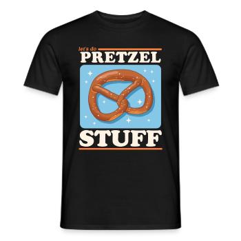 Brezel lustige Brezeln Geschenk - Männer T-Shirt - Schwarz - Vorne - AI Model Male 178 light (178cm)