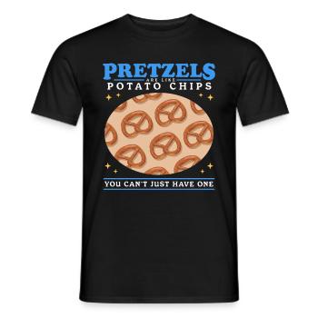 Brezel Liebhaber lustige Brezeln Geschenk - Männer T-Shirt - Schwarz - Vorne - AI Model Male 178 light (178cm)