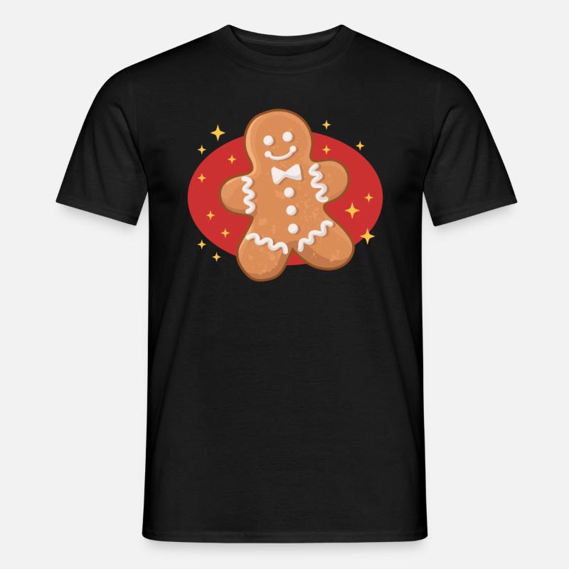 Lebkuchenmann Lebkuchen Lebkuchenmänner Geschenk - Männer T-Shirt - Schwarz