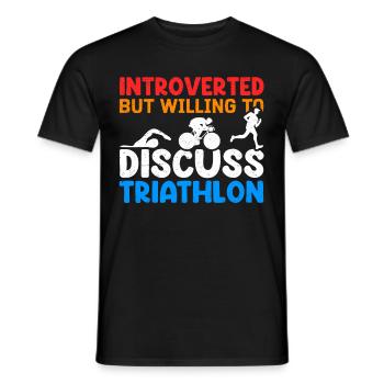 Triathlon Triathletes Triathlete Athlete Gift - Men's T-Shirt - black - Front - AI Model Male 178 light (178cm)