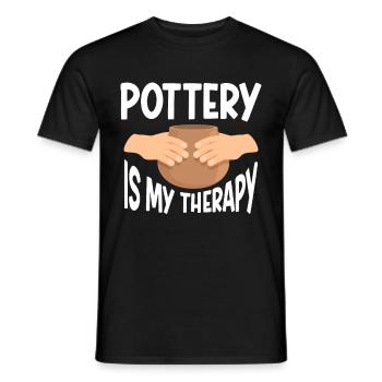 Céramiste Argile Poterie - T-shirt homme - noir - Devant - AI Model Male 178 light (178cm)