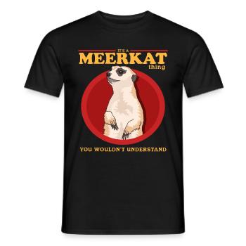 Suricate drôle suricate cadeau - T-shirt homme - noir - Devant - AI Model Male 178 light (178cm)