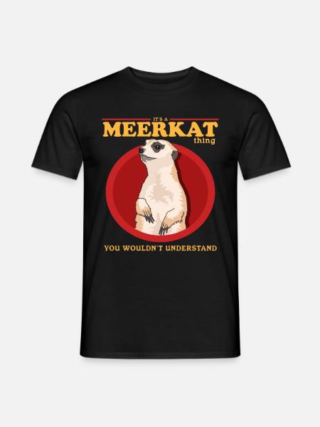 Suricate drôle suricate cadeau - T-shirt homme - noir