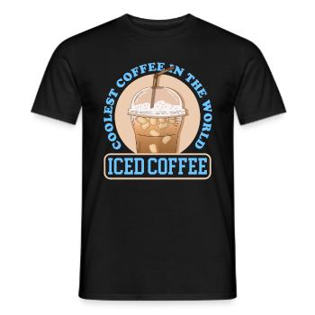 Iced Coffee Iced Coffee Coffee Lover Gift - Men's T-Shirt - black - Front - AI Model Male 178 light (178cm)