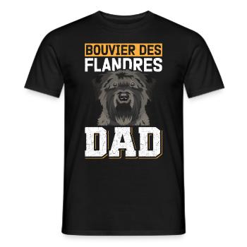 Bouvier des Flandres Dad Vlaamse Koehond cadeau - T-shirt homme - noir - Devant - AI Model Male 178 light (178cm)