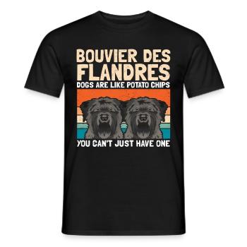 Bouvier des Flandres Vlaamse Koehond Cadeau - T-shirt homme - noir - Devant - AI Model Male 178 light (178cm)