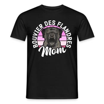 Bouvier des Flandres Mom Vlaamse Koehond Gift - T-shirt homme - noir - Devant - AI Model Male 178 light (178cm)