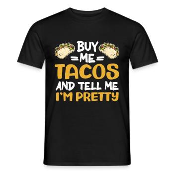 Taco Lover Nourriture Citation Taco - T-shirt homme - noir - Devant - AI Model Male 178 light (178cm)