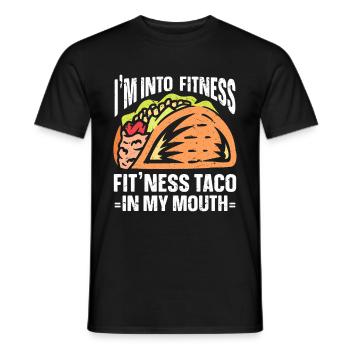 Taco Lover Food Quote Taco - Men's T-Shirt - black - Front - AI Model Male 178 light (178cm)