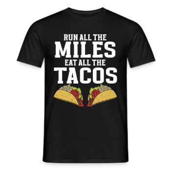 Taco Lover Food Quote Taco - Men's T-Shirt - black - Front - AI Model Male 178 light (178cm)
