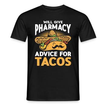 Taco Lover Food Quote Taco - Men's T-Shirt - black - Front - AI Model Male 178 light (178cm)