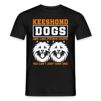 Keeshond Wolfspitz chien chien propriétaire cadeau - T-shirt homme - noir - Devant - AI Model Male 178 light (178cm)