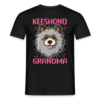 Keeshond grand-mère Wolfspitz chien papa cadeau - T-shirt homme - noir - Devant - AI Model Male 178 light (178cm)
