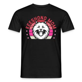 Keeshond maman Wolfspitz chien papa cadeau - T-shirt homme - noir - Devant - AI Model Male 178 light (178cm)