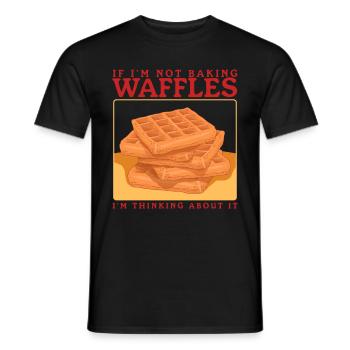 Waffles Waffle Lover Waffle Gift - Men's T-Shirt - black - Front - AI Model Male 178 light (178cm)