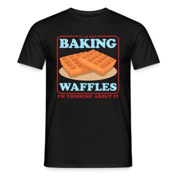 Waffles Waffle Waffle Lover Gift - Men's T-Shirt - black - Front - AI Model Male 178 light (178cm)