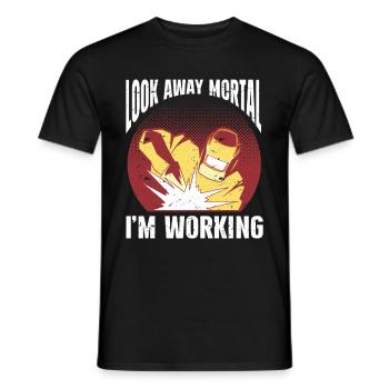 Welder Welding - Men's T-Shirt - black - Front - AI Model Male 178 light (178cm)