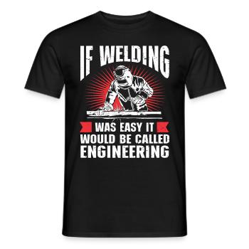 Welder Welding - Men's T-Shirt - black - Front - AI Model Male 178 light (178cm)