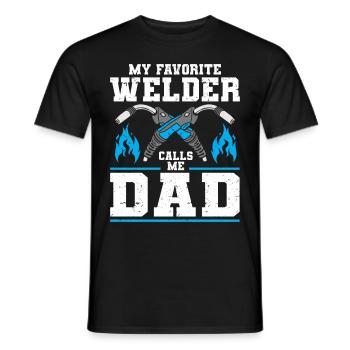 Welder Welding - Men's T-Shirt - black - Front - AI Model Male 178 light (178cm)
