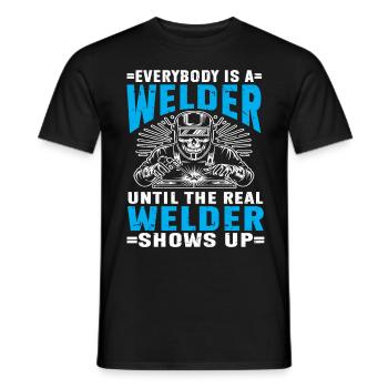 Welder Welding - Men's T-Shirt - black - Front - AI Model Male 178 light (178cm)