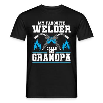 Welder Welding - Men's T-Shirt - black - Front - AI Model Male 178 light (178cm)