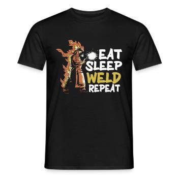 Welder Welding - Men's T-Shirt - black - Front - AI Model Male 178 light (178cm)