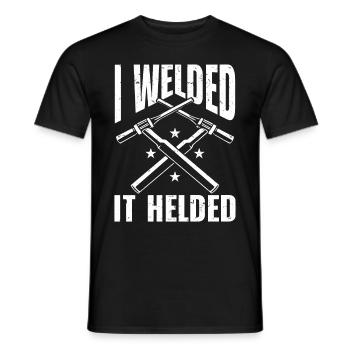 Welder Welding - Men's T-Shirt - black - Front - AI Model Male 178 light (178cm)