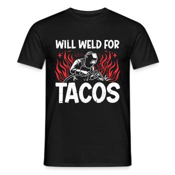 Welder Welding - Men's T-Shirt - black - Front - AI Model Male 178 light (178cm)