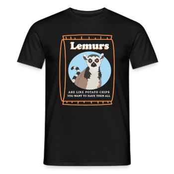 Lemuren Katta Lemure Ringelschwanz Lemur Geschenk - Männer T-Shirt - Schwarz - Vorne - AI Model Male 178 light (178cm)