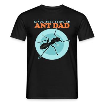 Fourmis papa | Fourmilier ferme Formicarium cadeau - T-shirt homme - noir - Devant - AI Model Male 178 light (178cm)