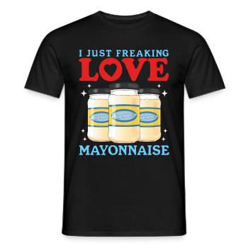 Mayo Mayonnaise Gift - Men's T-Shirt - black - Front - AI Model Male 178 light (178cm)