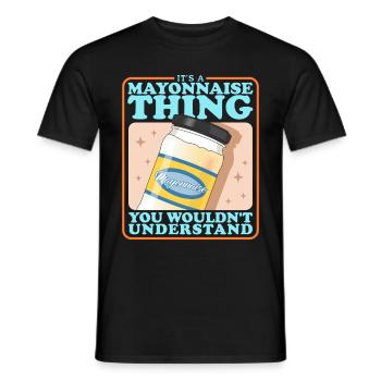 Mayo Mayonnaise amant cadeau - T-shirt homme - noir - Devant - AI Model Male 178 light (178cm)