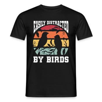 Observation des oiseaux Observation des oiseaux Observation des oiseaux Observateur d’oiseaux - T-shirt homme - noir - Devant - AI Model Male 178 light (178cm)